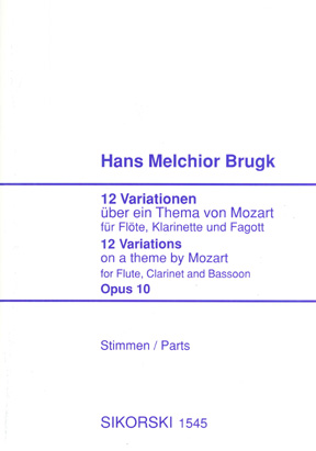 Hans Melchior Brugk: 12 Variationen über ein Thema von Mozart: Wind Ensemble: