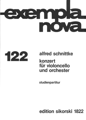 Alfred Schnittke: Cello Concerto No.1: Cello: Study Score