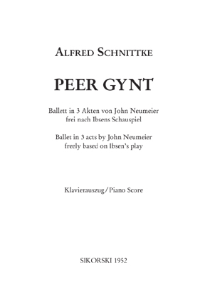 Alfred Schnittke: Peer Gynt: Orchestra: Score