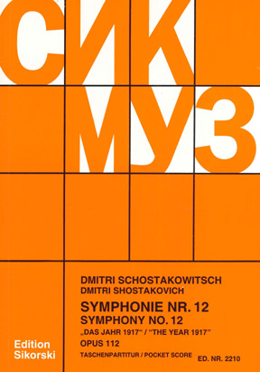 Dimitri Shostakovich: Symphony No.12 Op.112: Orchestra: Study Score