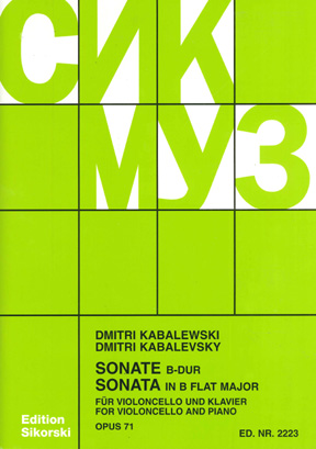 Dmitri Kabalevsky: Sonate B-Dur Op.71: Cello: Instrumental Work