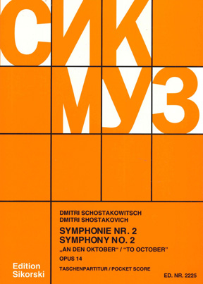 Dimitri Shostakovich: Sinfonie Nr. 2: Mixed Choir: Score