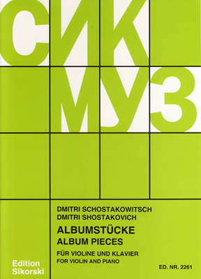 Dimitri Shostakovich: Albumstcke: Violin & Piano: Instrumental Work