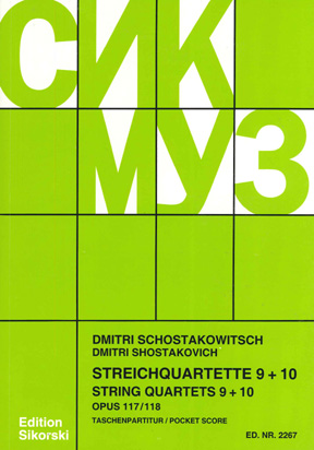 Dimitri Shostakovich: String Quartets 9 - 10: String Quartet: Study Score