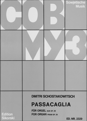Dimitri Shostakovich: Passacaglia: Chamber Ensemble: Instrumental Work