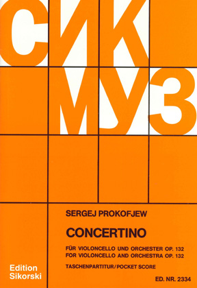Sergei Prokofiev: Concertino: Orchestra: Score
