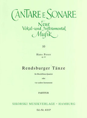 H. Poser: Rendsburger Tanze: Recorder Ensemble: Instrumental Work