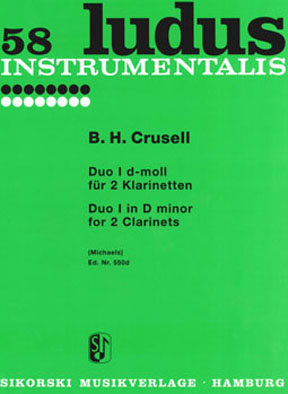 B.H. Crusell: Duo 1 D ( Ludus 58 ): Clarinet Duet: Instrumental Work