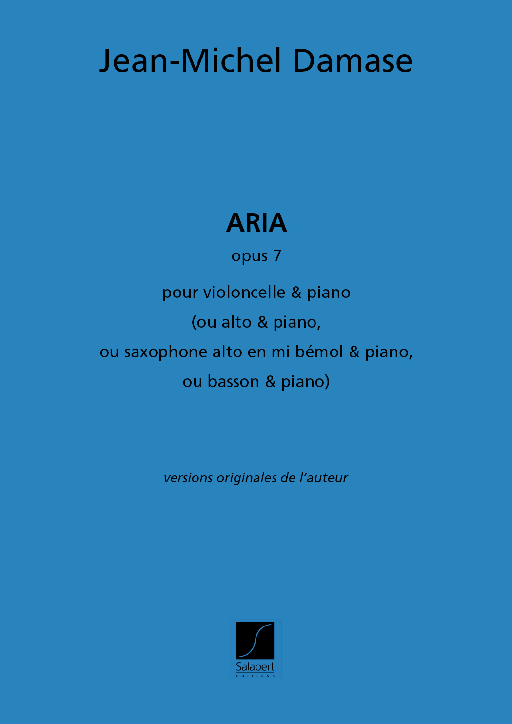 Jean-Michel Damase: Aria Opus 7 pour violoncelle et piano: Cello