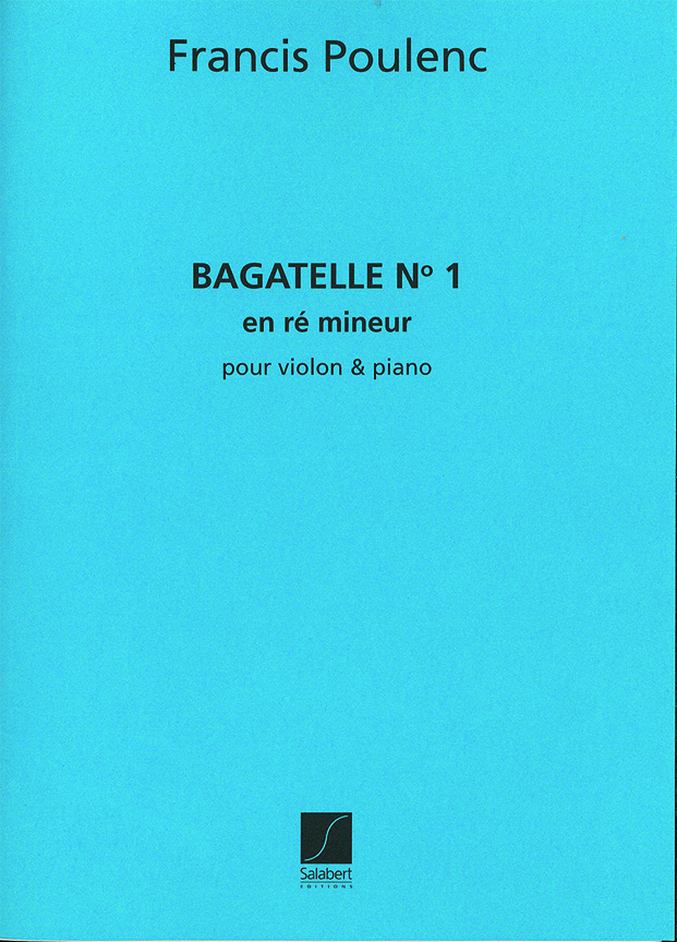 Francis Poulenc: Bagatelle N 1 En Re Mineur Violon-Piano: Violin