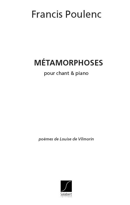 Francis Poulenc: Metamorphoses: Voice: Instrumental Work