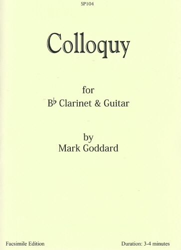 M. Goddard: Colloquy: Clarinet: Instrumental Work