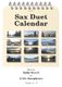 Sally Shaub: Sax Duet Calendar: Saxophone Ensemble: Mixed Songbook