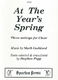 M. Goddard: At The Year S Spring: SATB: Vocal Album