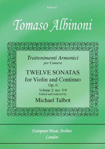 Tomaso Albinoni: 12 Sonatas For Violin And Continuo Vol. 2: Violin: Instrumental