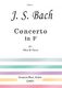 Johann Sebastian Bach: Concerto In F: Oboe: Instrumental Work