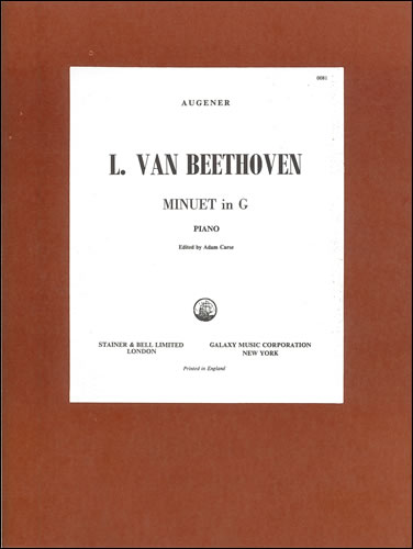 Ludwig van Beethoven: Minuet In G: Piano