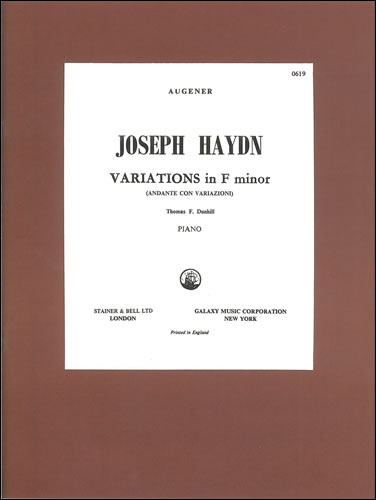 Franz Joseph Haydn: Variations In F Minor  Hob XvII: 6: Piano
