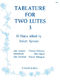 Tablature For Two Lutes: Book 3: Lute