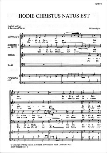 Hodie Christus Natus Est: SATB: Vocal Score