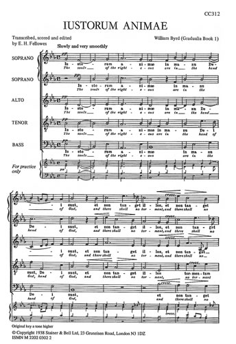 William Byrd: Justorum animae: SATB: Vocal Score