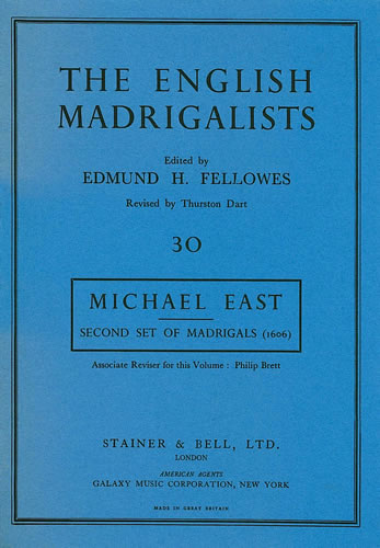 Michael East: Second Set Of Madrigals: Mixed Choir: Vocal Score