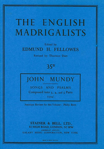 John Mundy: Songs and Psalms: Mixed Choir: Vocal Score