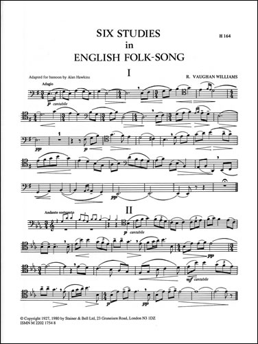 Ralph Vaughan Williams: Six Studies in English Folk Song: Bassoon: Part