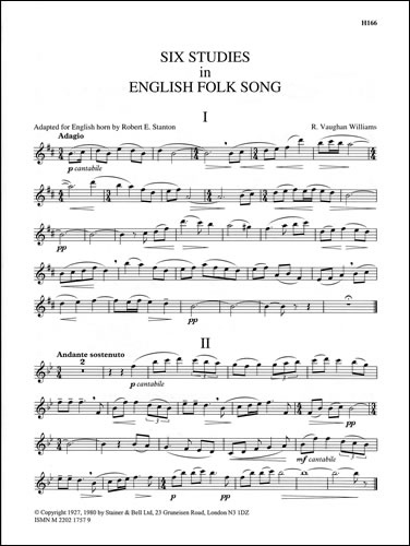 Ralph Vaughan Williams: Six Studies in English Folk Song: Cor Anglais: Study