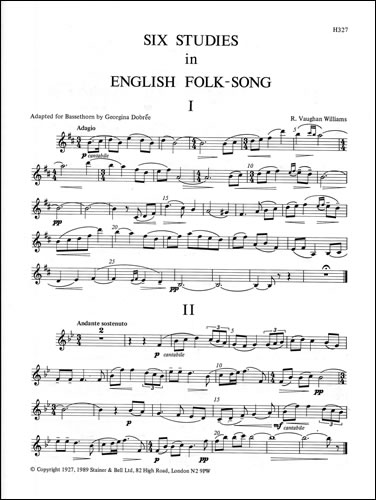 Ralph Vaughan Williams: Six Studies In English Folk Song: Clarinet