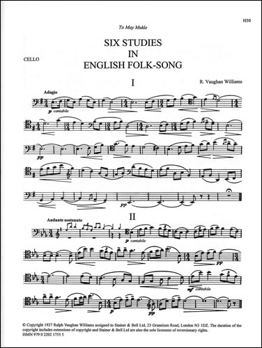 Ralph Vaughan Williams: Six Studies In English Folk Song - Cello: Instrumental