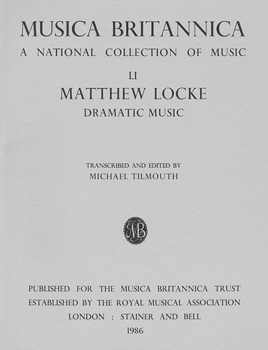 Matthew Locke: Dramatic Music: Orchestra