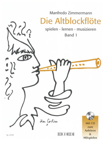 Manfredo Zimmermann: Die Altblockflöte Band 1 - mit CD: Treble Recorder: