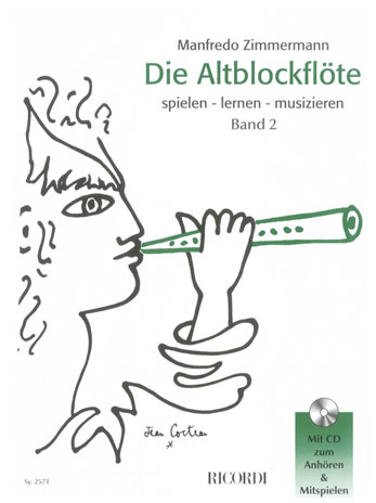 Manfredo Zimmermann: Die Altblockflöte Band 2 - mit CD: Treble Recorder: