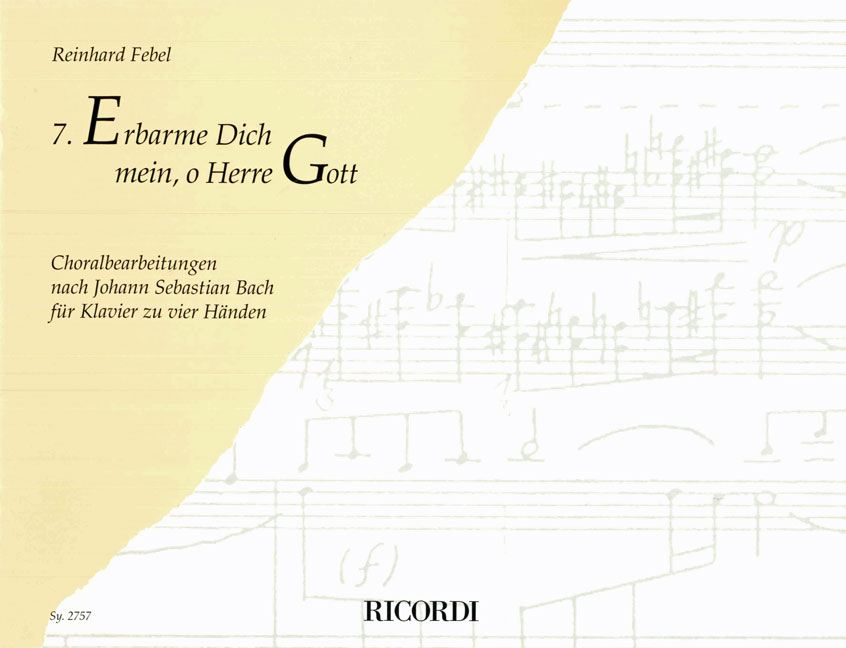 Reinhard Febel: Erbarme Dich mein  o Herre Gott: Piano Duet: Instrumental Work