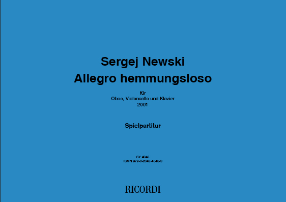Sergej Newski: Allegro hemmungsloso: Piano Trio: Instrumental Work