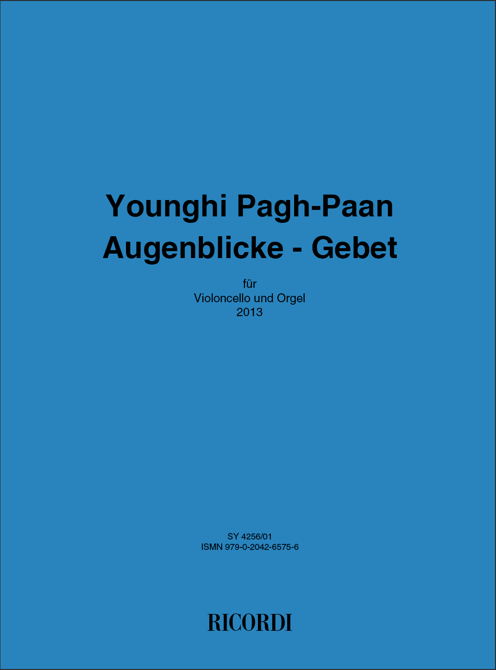 Younghi Pagh-Paan: Augenblicke - Gebet: Cello: Instrumental Work