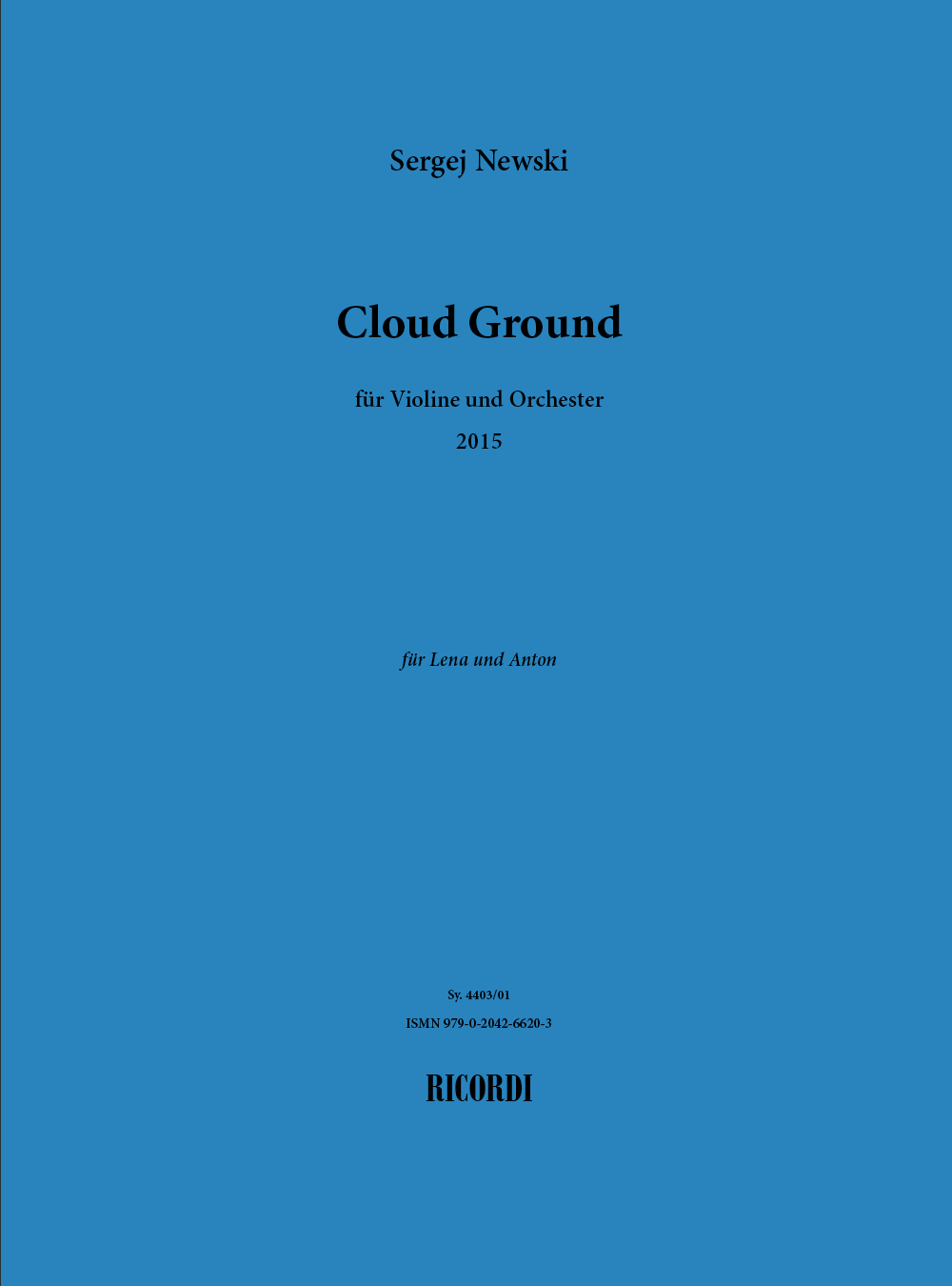 Sergej Newski: Cloud Ground: Violin: Instrumental Work