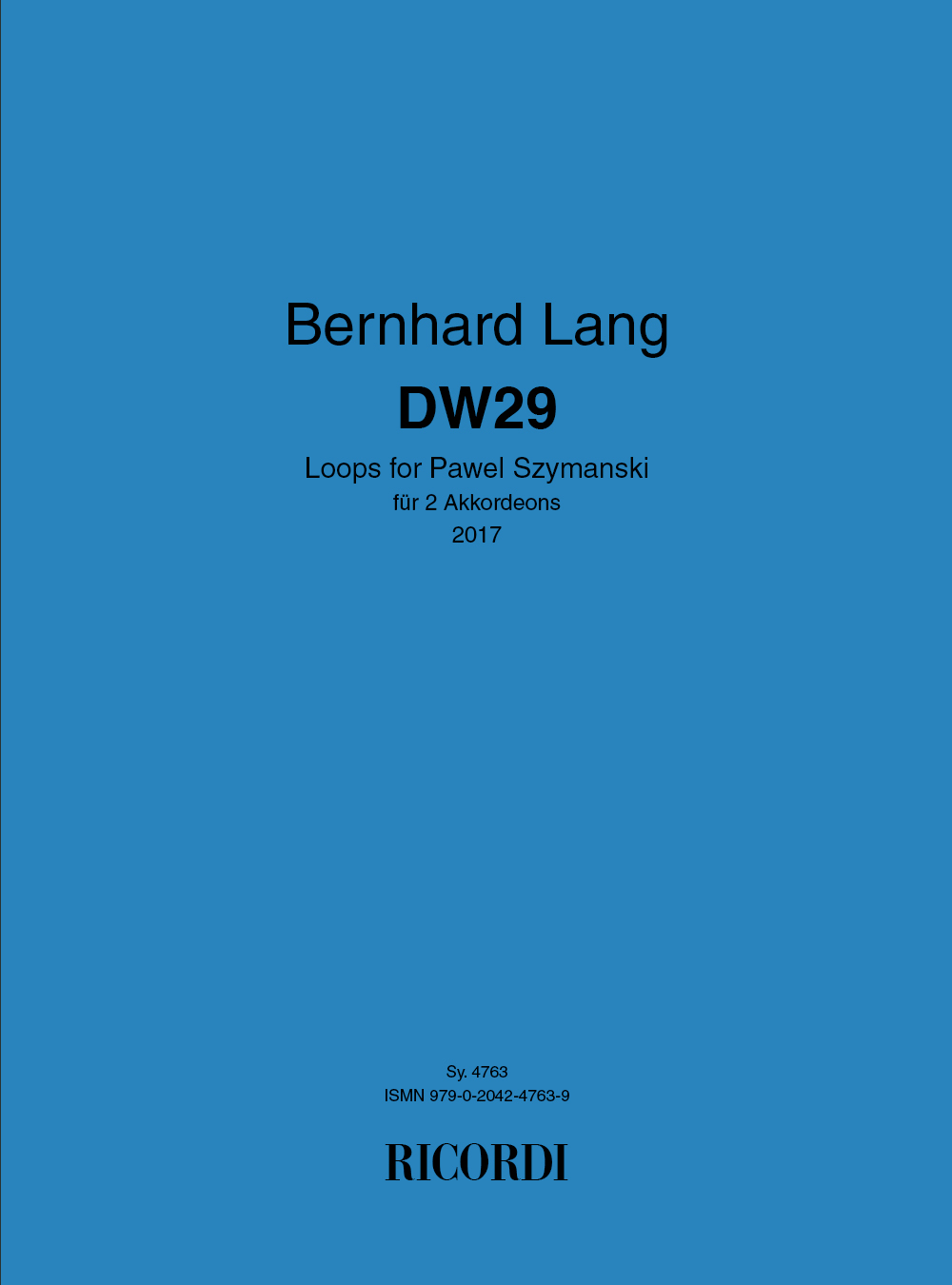 Bernhard Lang: DW29: Accordion Duet: Instrumental Work