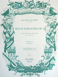 Michel Blavet: 6 Sonaten Op. 1: Flute Duet: Instrumental Work