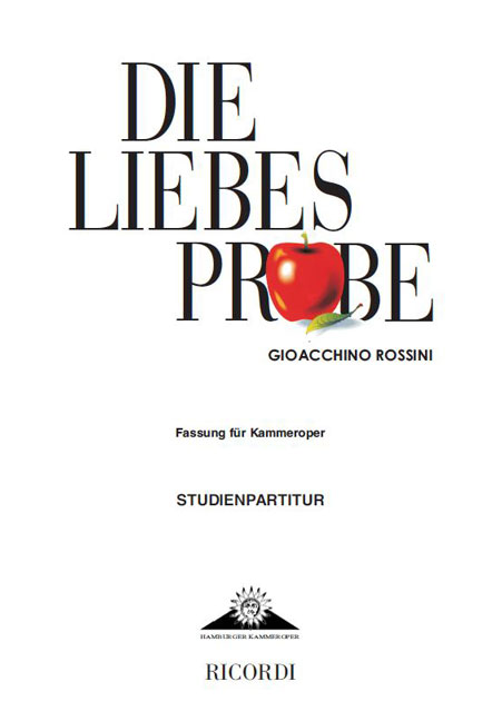 Gioachino Rossini: Die Liebesprobe ( La pietra del paragone): Opera: Score