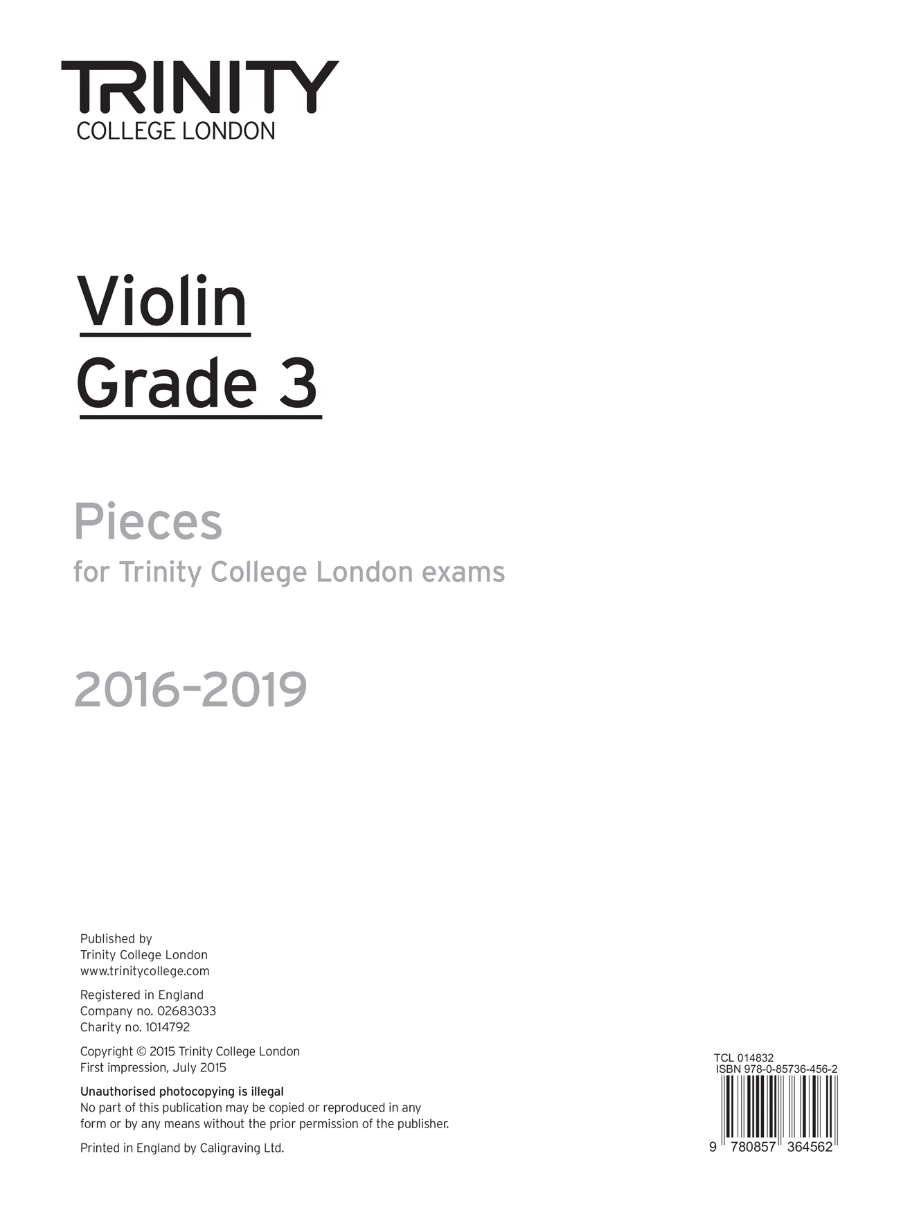 Violin Exam Pieces - Grade 3: Violin: Parts