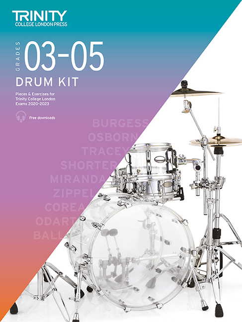 Trinity College Drum Kit Grades 3-5: Drum Kit: Instrumental Tutor