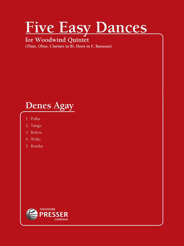 Denes Agay: Five Easy Dances: Wind Ensemble: Score and Parts