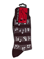 Sheet Music Socks - Black (Size 6-11): Clothing
