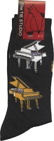 Grand Piano Socks - Black (Size 6-11): Clothing