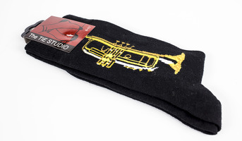 Trumpet Socks - Black (Size 6-11): Clothing
