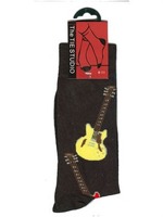 Red & Yellow Guitar Socks -  (Size 6-11): Clothing
