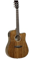 Dreadnought Exotic Ovankol Electro Acoustic Guitar: Acoustic Guitar