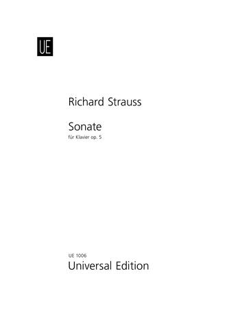 Richard Strauss: Sonate Opus 5 ( Richard ): Piano: Instrumental Work
